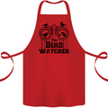 The Bird Watcher Watching Funny Cotton Apron 100% Organic Red