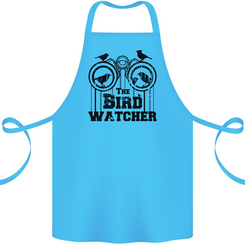 The Bird Watcher Watching Funny Cotton Apron 100% Organic Turquoise