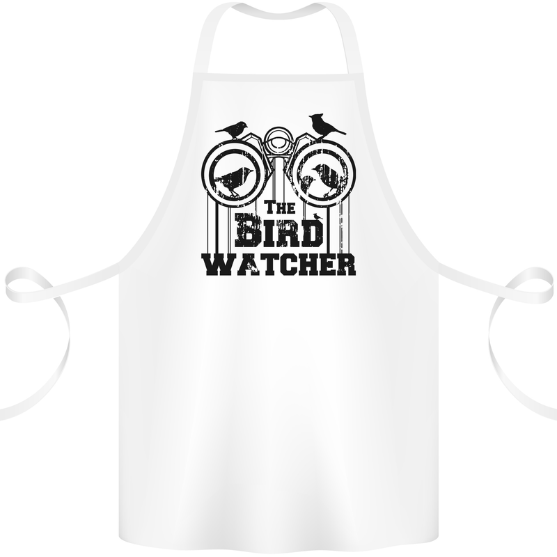 The Bird Watcher Watching Funny Cotton Apron 100% Organic White