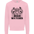 The Bird Watcher Watching Funny Kids Sweatshirt Jumper Light Pink