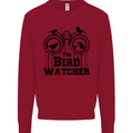 The Bird Watcher Watching Funny Kids Sweatshirt Jumper Red