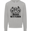 The Bird Watcher Watching Funny Kids Sweatshirt Jumper Sports Grey