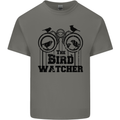 The Bird Watcher Watching Funny Mens Cotton T-Shirt Tee Top Charcoal