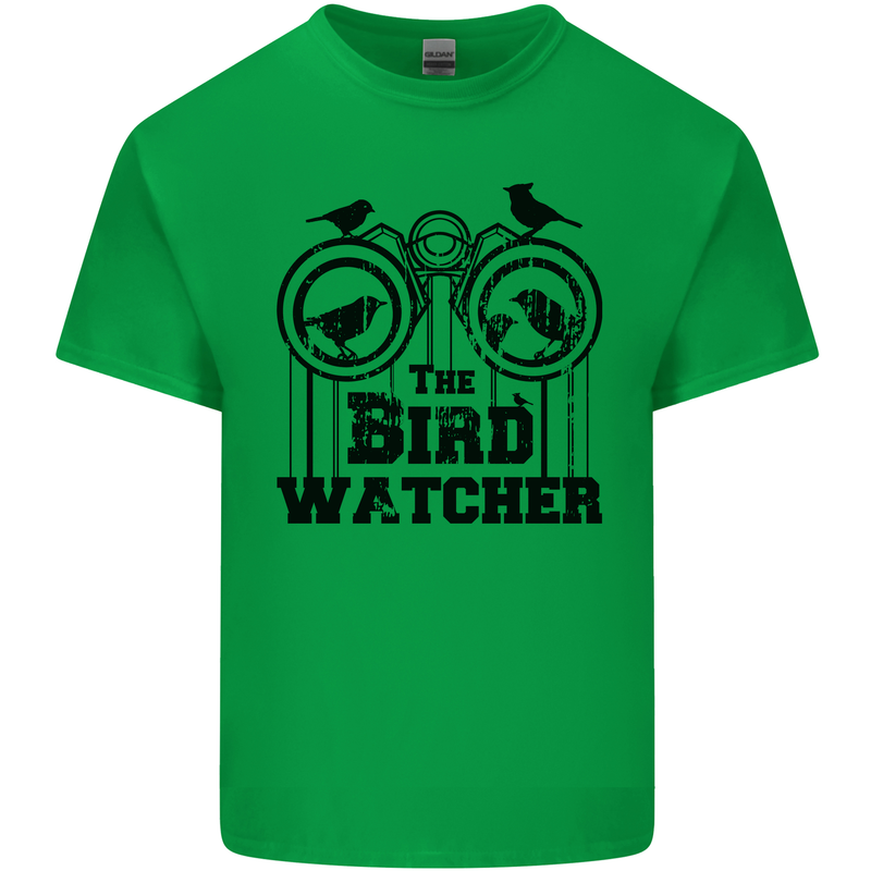 The Bird Watcher Watching Funny Mens Cotton T-Shirt Tee Top Irish Green