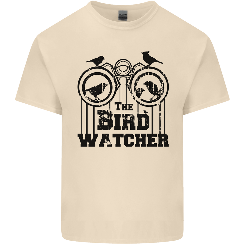 The Bird Watcher Watching Funny Mens Cotton T-Shirt Tee Top Natural