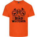 The Bird Watcher Watching Funny Mens Cotton T-Shirt Tee Top Orange