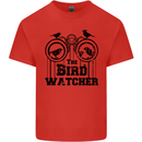 The Bird Watcher Watching Funny Mens Cotton T-Shirt Tee Top Red