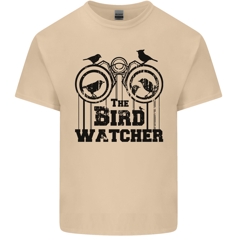 The Bird Watcher Watching Funny Mens Cotton T-Shirt Tee Top Sand