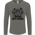 The Bird Watcher Watching Funny Mens Long Sleeve T-Shirt Charcoal