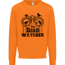 The Bird Watcher Watching Funny Mens Sweatshirt Jumper Orange