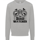 The Bird Watcher Watching Funny Mens Sweatshirt Jumper Sports Grey