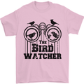 The Bird Watcher Watching Funny Mens T-Shirt 100% Cotton Light Pink