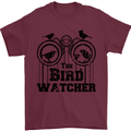 The Bird Watcher Watching Funny Mens T-Shirt 100% Cotton Maroon