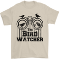 The Bird Watcher Watching Funny Mens T-Shirt 100% Cotton Sand