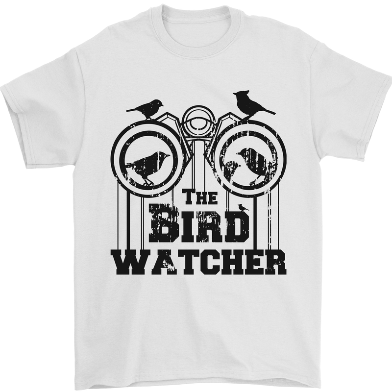 The Bird Watcher Watching Funny Mens T-Shirt 100% Cotton White