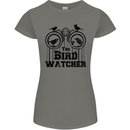 The Bird Watcher Watching Funny Womens Petite Cut T-Shirt Charcoal