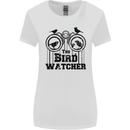 The Bird Watcher Watching Funny Womens Wider Cut T-Shirt White