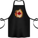 The Canadian Maple Leaf Flag Fire Canada Cotton Apron 100% Organic Black