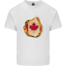 The Canadian Maple Leaf Flag Fire Canada Kids T-Shirt Childrens White