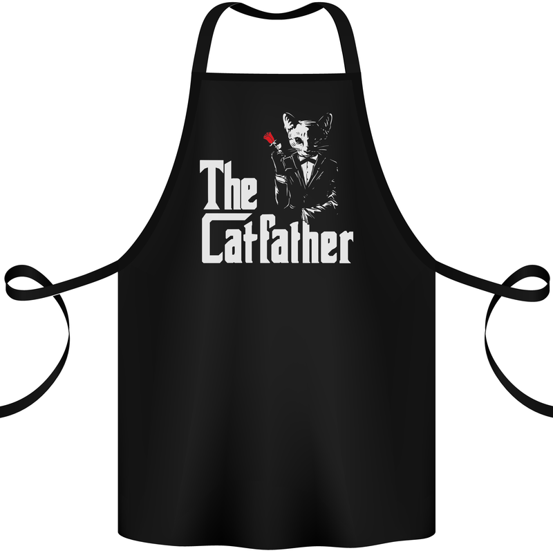 The Cat Father Parody Kitten Lover Animal Cotton Apron 100% Organic Black