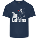 The Cat Father Parody Kitten Lover Animal Mens Cotton T-Shirt Tee Top Navy Blue
