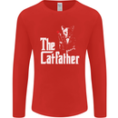 The Cat Father Parody Kitten Lover Animal Mens Long Sleeve T-Shirt Red