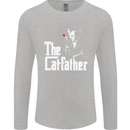 The Cat Father Parody Kitten Lover Animal Mens Long Sleeve T-Shirt Sports Grey