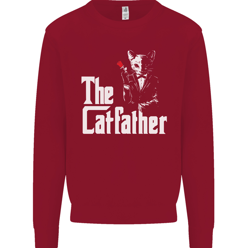 The Cat Father Parody Kitten Lover Animal Mens Sweatshirt Jumper Red