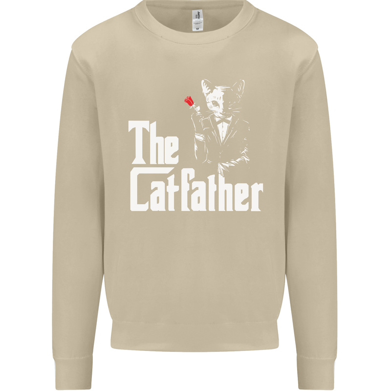 The Cat Father Parody Kitten Lover Animal Mens Sweatshirt Jumper Sand