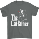 The Cat Father Parody Kitten Lover Animal Mens T-Shirt Cotton Gildan Charcoal