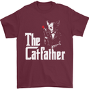 The Cat Father Parody Kitten Lover Animal Mens T-Shirt Cotton Gildan Maroon