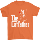 The Cat Father Parody Kitten Lover Animal Mens T-Shirt Cotton Gildan Orange