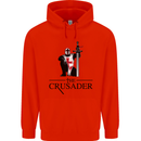 The Cusader Knights Templar St Georges Day Childrens Kids Hoodie Bright Red
