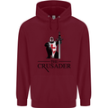 The Cusader Knights Templar St Georges Day Childrens Kids Hoodie Maroon
