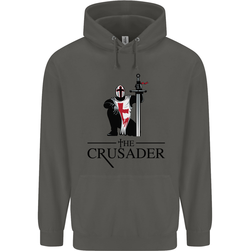 The Cusader Knights Templar St Georges Day Childrens Kids Hoodie Storm Grey