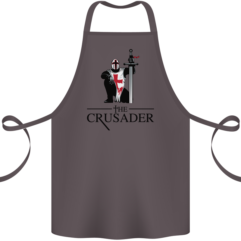 The Cusader Knights Templar St Georges Day Cotton Apron 100% Organic Dark Grey