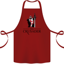 The Cusader Knights Templar St Georges Day Cotton Apron 100% Organic Maroon