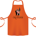 The Cusader Knights Templar St Georges Day Cotton Apron 100% Organic Orange