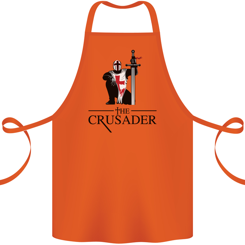 The Cusader Knights Templar St Georges Day Cotton Apron 100% Organic Orange