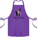 The Cusader Knights Templar St Georges Day Cotton Apron 100% Organic Purple