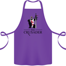The Cusader Knights Templar St Georges Day Cotton Apron 100% Organic Purple