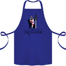 The Cusader Knights Templar St Georges Day Cotton Apron 100% Organic Royal Blue