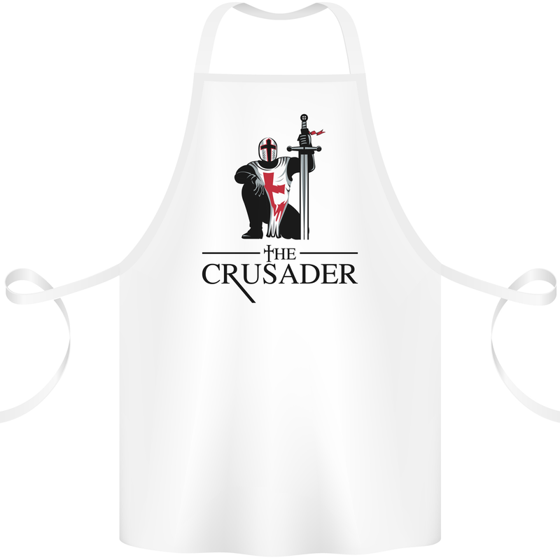 The Cusader Knights Templar St Georges Day Cotton Apron 100% Organic White