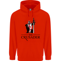 The Cusader Knights Templar St Georges Day Mens 80% Cotton Hoodie Bright Red