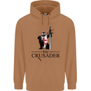 The Cusader Knights Templar St Georges Day Mens 80% Cotton Hoodie Caramel Latte