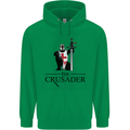 The Cusader Knights Templar St Georges Day Mens 80% Cotton Hoodie Irish Green