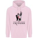 The Cusader Knights Templar St Georges Day Mens 80% Cotton Hoodie Light Pink