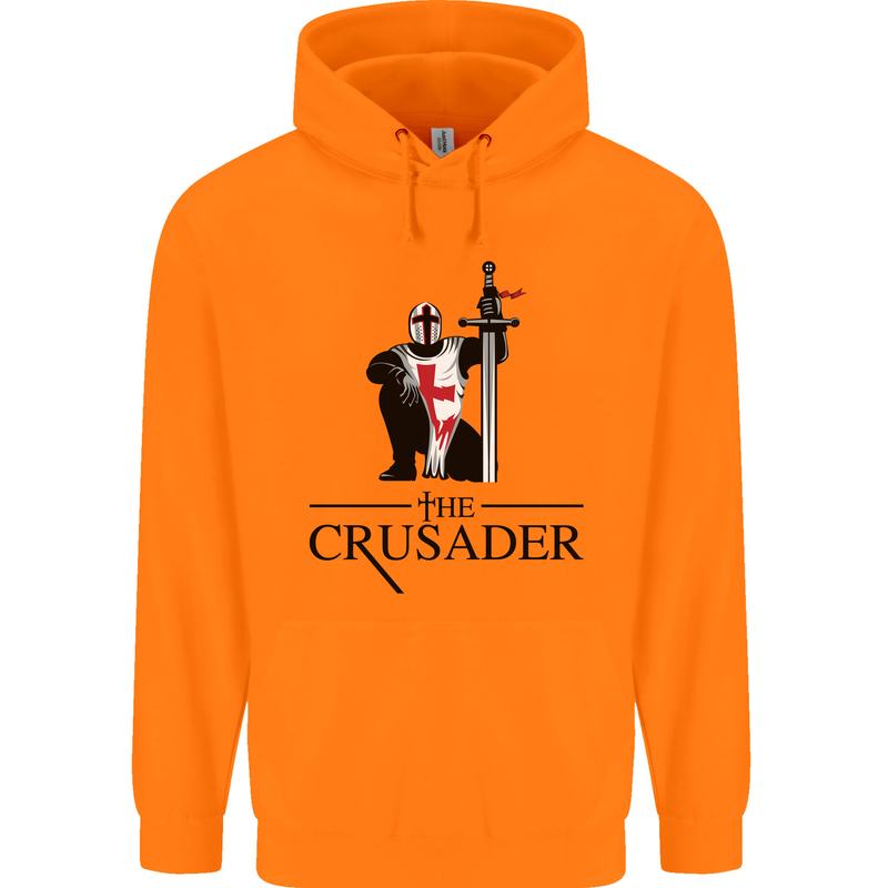 The Cusader Knights Templar St Georges Day Mens 80% Cotton Hoodie Orange