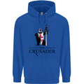 The Cusader Knights Templar St Georges Day Mens 80% Cotton Hoodie Royal Blue