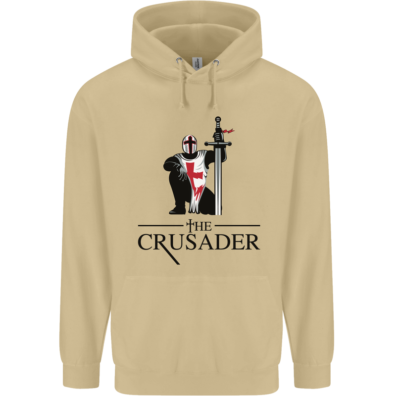The Cusader Knights Templar St Georges Day Mens 80% Cotton Hoodie Sand